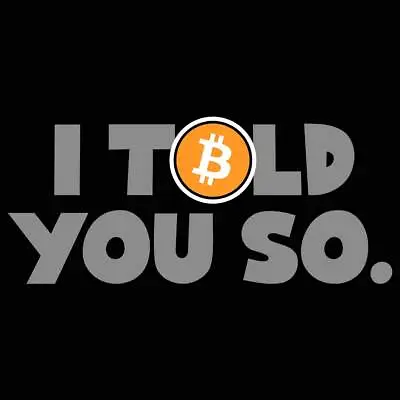 Vintage Bitcoin I Told You So Cryptocurrency Trading Mens Funny T-Shirt Tshirts • $23.75