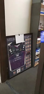 FRAMED AND SIGNED - 2017 Premiers Melbourne Storm Jersey • $1500