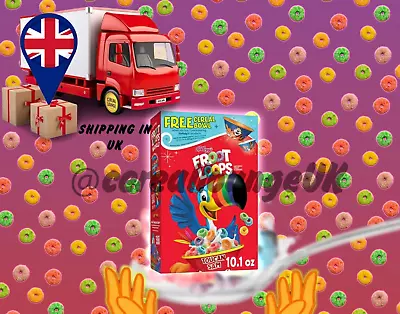 Kellogg's Fruit Loops Breakfast Cereal American Imported USA  - READ DESCRIPTION • £8.50