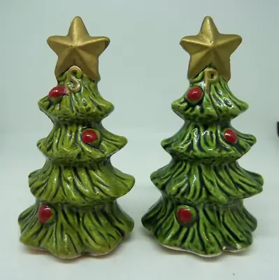 $28.65 • Buy Vintage Relco Ceramic Christmas Tree Salt & Pepper Shakers