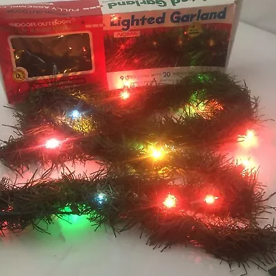 NOMA Indoor Outdoor Pine Garland Double End 9' Fully Assembled Christmas Lights • $5