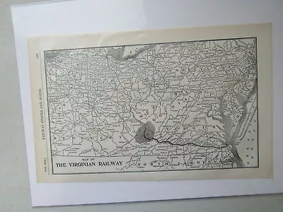 Original Vintage Map Of The Virginian Railway ~ 1910 • $20