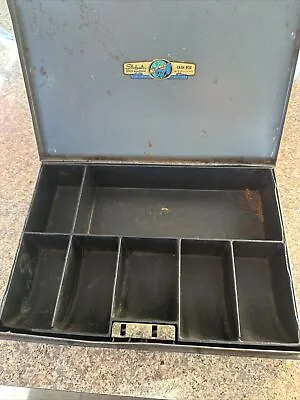 Vintage Industrial Retro Art Steel Co. Steelmaster Cash Lock Box (no Key) Closes • $6.99