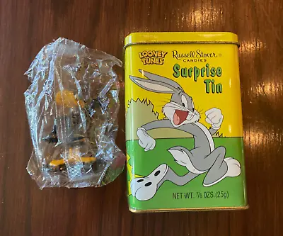 Vintage Russell Stover Looney Tunes Surprise Tin! Bugs Tin And Daffy Figure • $12