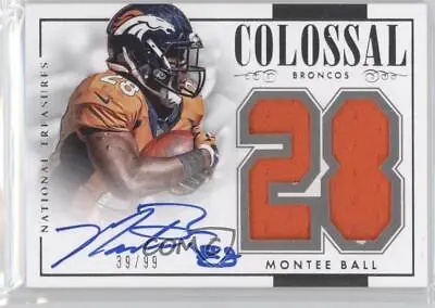 2014 National Treasures Colossal Signatures Jersey Numbers /99 Montee Ball Auto • $11.98