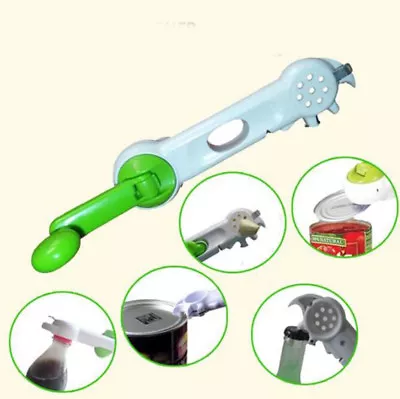 6 In 1 Creative One Touch Kitchen Can Opener Can Do Bottle Opener Convenience • £7.08