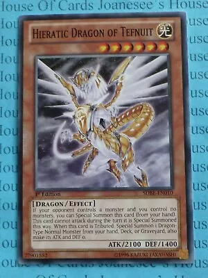 Hieratic Dragon Of Tefnuit SDBE-EN010 Common Yu-Gi-Oh Card 1st Edition New • £1.40