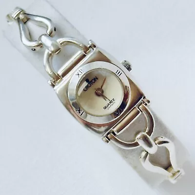 Vintage Croton Art Deco Women's 925 Sterling Silver Bracelet Watch Roman Bezel • $29.95