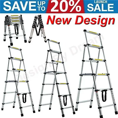 9-13 Steps Ladders Folding Stool Lightweight Aluminum Multi Purpose 330lbs Load • $74.10