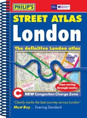 Street Atlas London (Pocket Street Atlas) Spiral Bound Book The Cheap Fast Free • £3.49