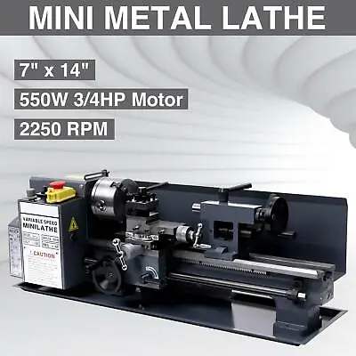 7''x14'' Mini Metal Lathe Machine Metalworking Bench Processing Drilling Tool • $599.99