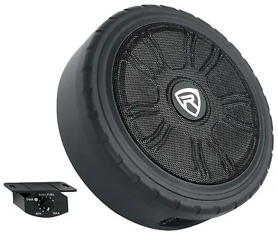 Rockville WHEEL OF BASS 8  Slim Under-Seat Powered Truck/Car Audio Subwoofer Sub • $99.95