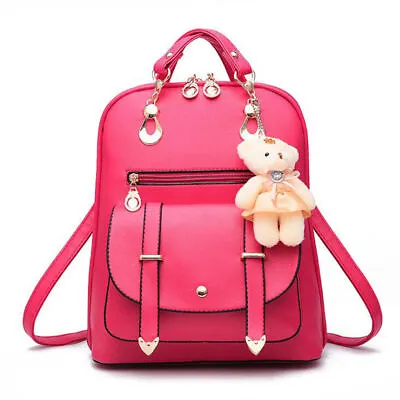 Women Leather Backpack Handbags Shoulder Travel School Bags Rucksack Satchel • $18.85