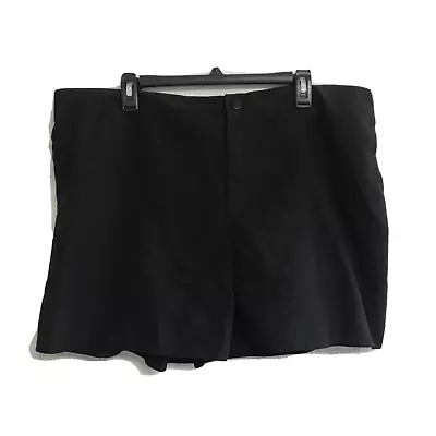 Merona Men Swim Shorts Black Polyester Lining Pockets Zip Snap Elastic Waist XL • $9