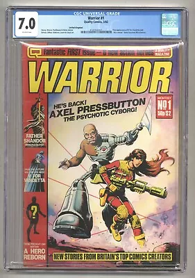$500 • Buy Warrior 1 (CGC 7.0) 1st App Marvelman, V For Vendetta 1982 UK Quality Comic Q920