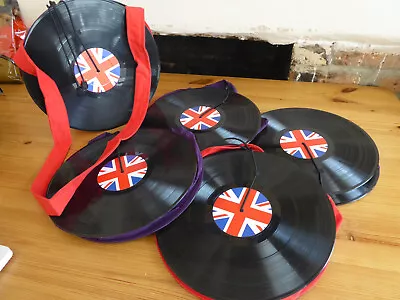 Handmade Upcycled Handbags Made From 2 Vinyl LPs Union Jack (6 Bags For £10) • £10