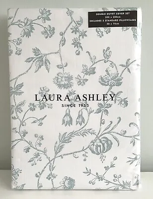 Laura Ashley Aria Duck Egg Duvet Cover & 2 Pillowcases BNWT - DOUBLE • £55