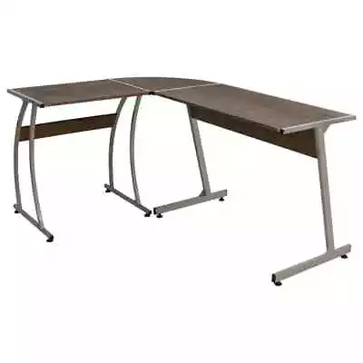 Corner Desk Writing Table WorkStation PC Home Office L-Shaped Black/Oak VidaXL • £92.99