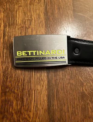 Size 32 - Bettinardi Golf Leather Belt And Stainless Steel Milled Belt Buckle • $59.99