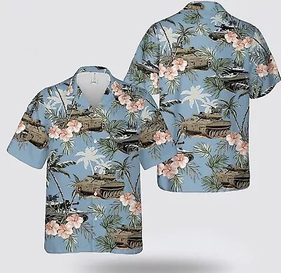 Tank M-551 Sheridan Tree Pattern Truck Hawaiian Shirt - Gift For Adults & Men • $31.95