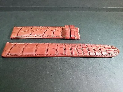 Montblanc Light Brown Alligator Watch Band 19/17mm Lightly Padded Genuine NEW • $75