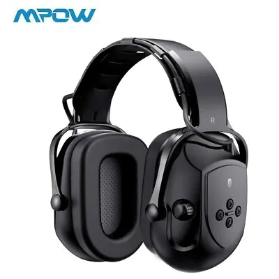 Mpow Electronic Ear Defenders Bluetooth Headphones Safety Ear Muffs Built-in Mic • £32.99