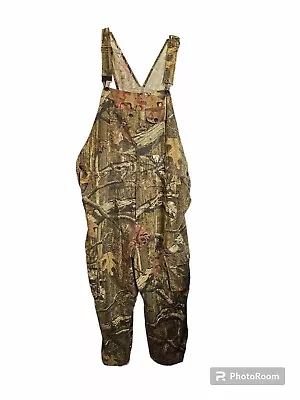 Mossy Oak Infinity Bib Overalls Men's Size XL 40-42x29 Camo Break Up Cargo Pants • $22.99