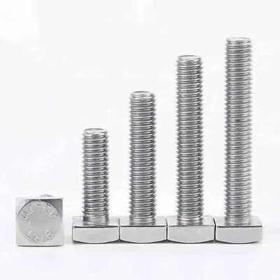 Stainless Steel T Slot M4 M5 M6 T Bolt Square Head T Slot Track Thin Head Screw • $1.87