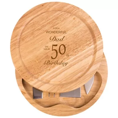 Personalised Cheese Board Birthday Any Name / Age 40th 50th 60th 70th 75th Gift • £13.95