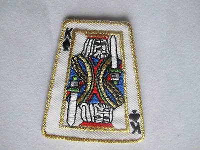 #3623 King Black Spade Poker Card Embroidery Iron On Applique Patch • $3.25