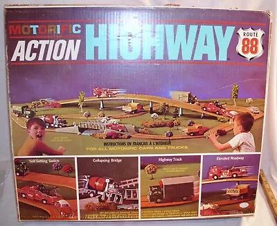 Ideal Motorific Action Highway Route 88 Track Set With Car Works Boxed • $99.99