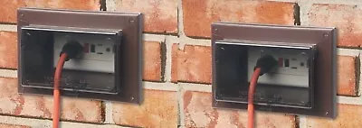 NEW 2-PC Arlington Weatherproof Recessed Electrical Outlet Box For BRICK Bronze • $39.99