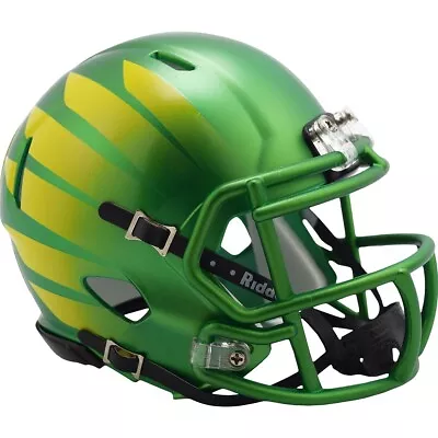 Oregon Ducks Apple Green With Wings NCAA Riddell Speed Mini Football Helmet • $49.49