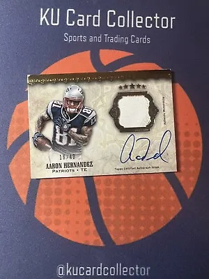 2012 Topps Five Star Signatures Patch /40 Aaron Hernandez #FSSP-AH Patch Auto • $249.99