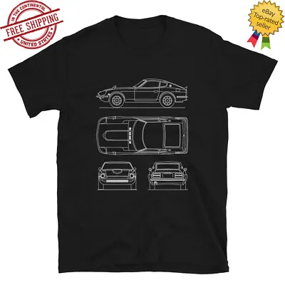 Nissan Fairlady Z GT 240Z Men's T-shirt JDM Vintage Retro Roadster Blueprint Tee • $29.75