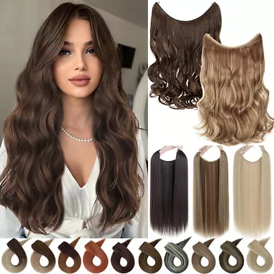 Natural THICK Secret Wire In Hair Piece & Ring LONG Real As Human Hair Extension • $13.40