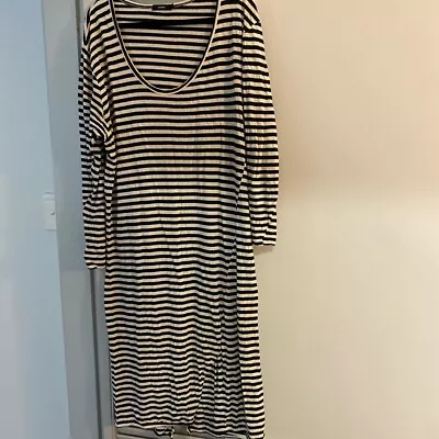 Bassike Stripe Dress M/L • $30