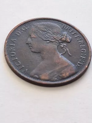 UK 1867 Queen Victoria Penny Coin In Good Very Fine Condition • $35.32