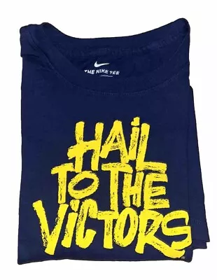 Nike Jordan Michigan Wolverines Football  Hail To The Victors  Shirt Champions L • $12.87