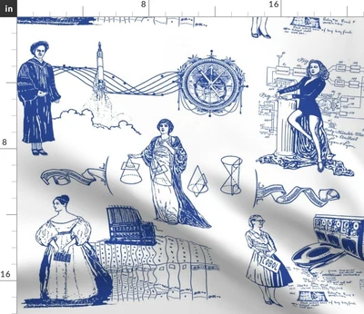 $13.60 • Buy Computer Science Geek Education Womens Day Toile Spoonflower Fabric By The Yard
