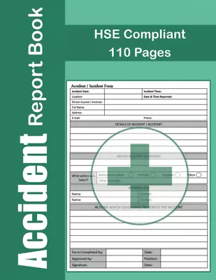 £9.32 • Buy Accident Report Book: A4 - HSE Compliant Accident & Incident Log Book | Health &