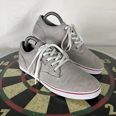 Vans Chukka Low Top Chambray Gray White Canvas Jersey Shoes Sneaker Women 8.5 • £33.25