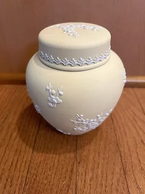 Vintage Rare Yellow Wedgwood Jasperware Ginger Jar Or Tobacco Jar • $79.99