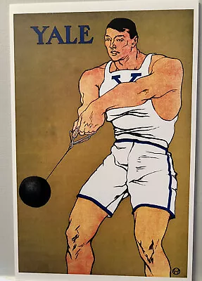 Vintage Yale Shot Put Poster 1908 Edward Penfield  10.5 X 15 Image 11x17 • $14