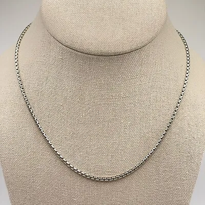 Vintage Monet Chain Necklace Silver Tone Single Strand Jewelry 16-18  Signed • $5.99