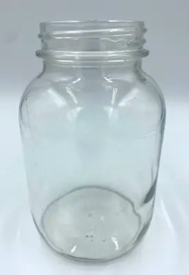 Vintage 1962 Clear Duraglas Embossed Glass Quart Canning Jar Owens Illinois • $9