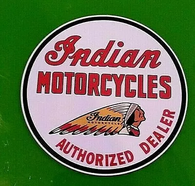  INDIAN MOTORCYCLE AUTHORIZED DEALER  Vinyl Decal Sticker BSA NORTON TRIUMPH • $3.69