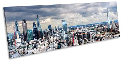 Skyline City London CANVAS WALL ART Panorama Framed Print • £39.99