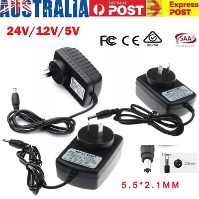 $7.98 • Buy AC/DC 5V 12V 24V 2A 1A 3A Power Supply Adapter Transformer For LED Strip Lights