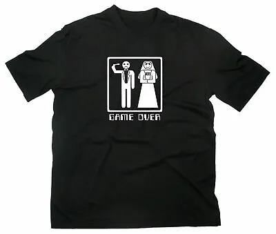 Marriage Wedding Verheiratet Game Over T-Shirt Stag Party Bridal Before • £19.10